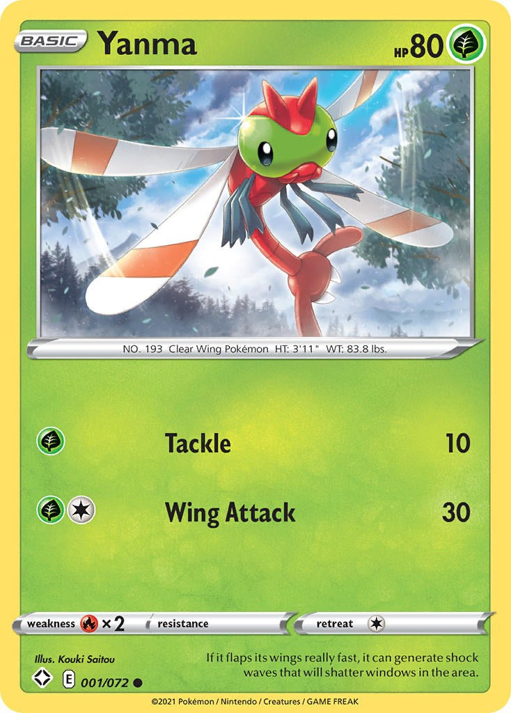 Pokemon Yanma 001/072 Shining Fates Normal