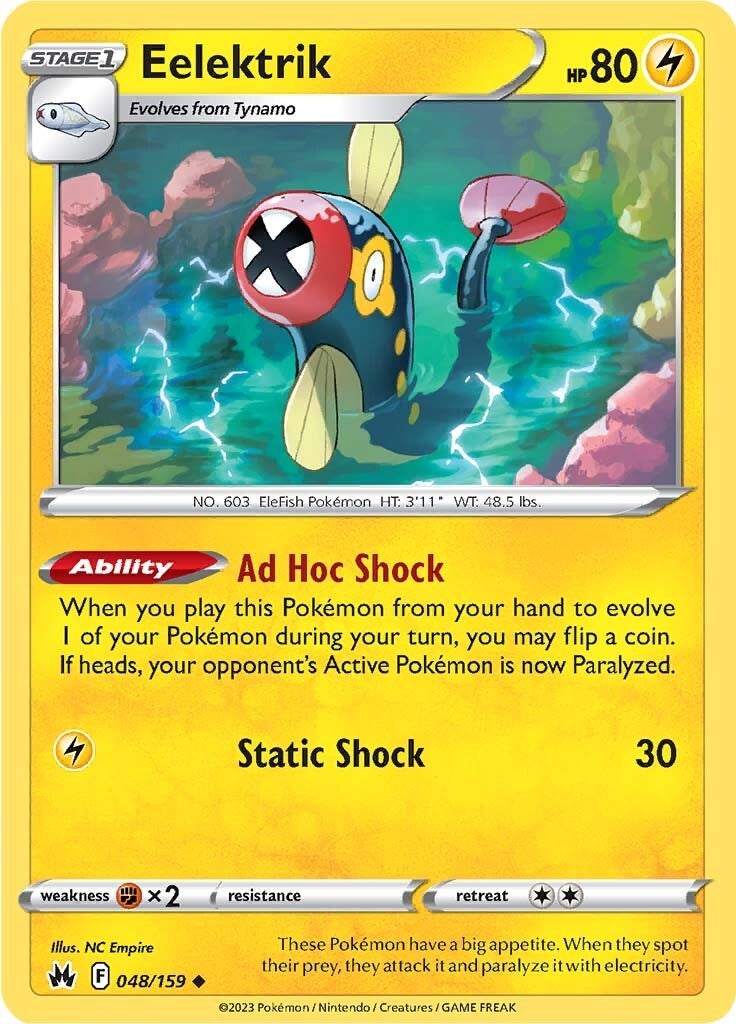 Pokemon Eelektrik 048/159 SWSH: Crown Zenith Normal