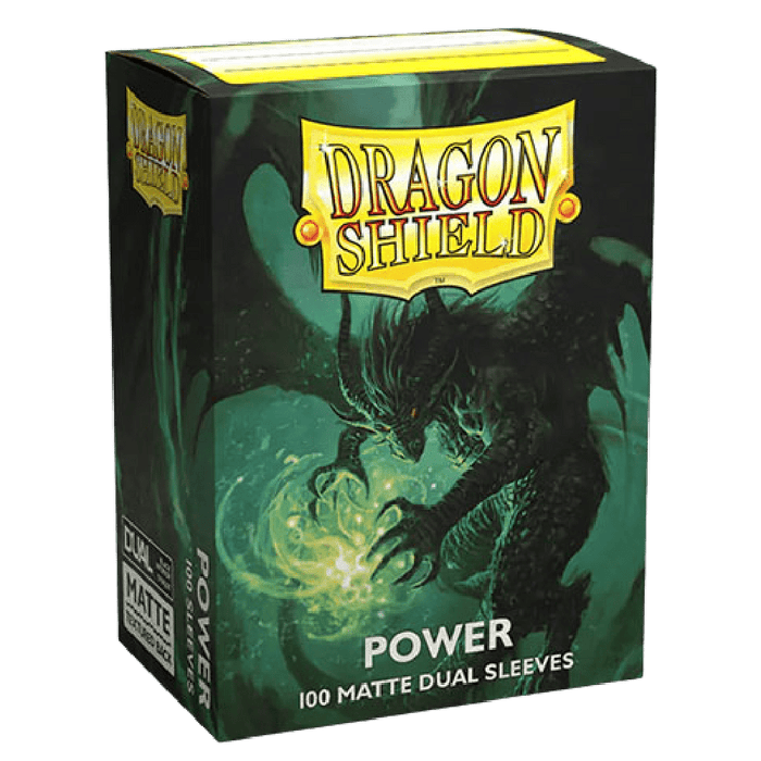 Dragon Shield Dual Matte Standard Size Sleeves - Limited Edition Metallic Power Green (100 Pack) - EternaCards