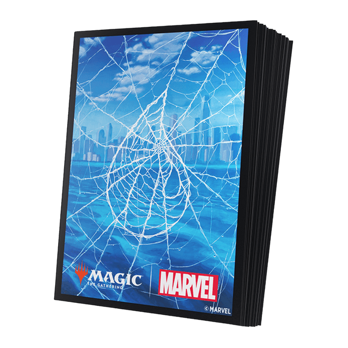 Magic The Gathering Marvel Spiderman Premium Art Sleeves (Island) - EternaCards