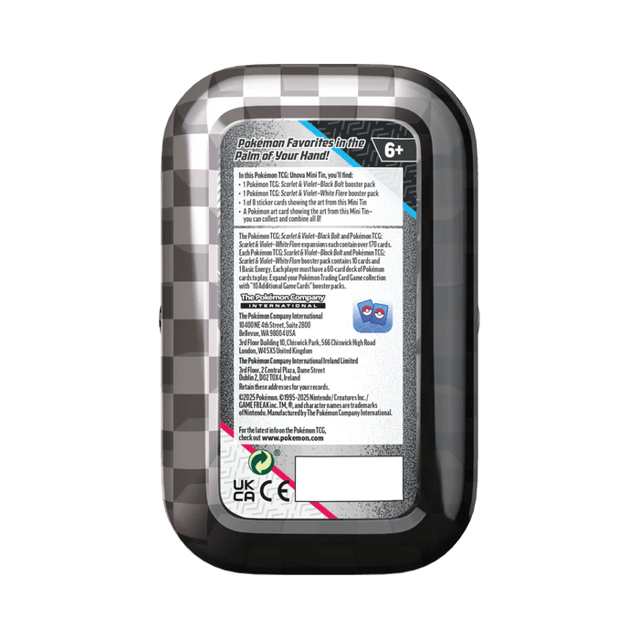 Pokemon Black Bolt & White Flare Unova Mini Tin - EternaCards