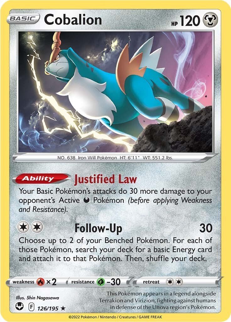 Pokemon Cobalion 126/195 SWSH12: Silver Tempest Normal