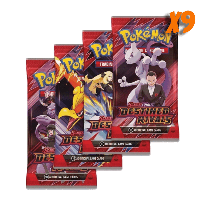 Pokemon Destined Rivals Booster Pack Bundle (9 Packs) - EternaCards