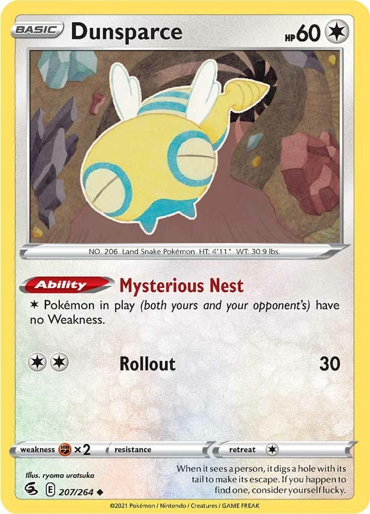 Pokemon Dunsparce 207/264 SWSH08: Fusion Strike Normal