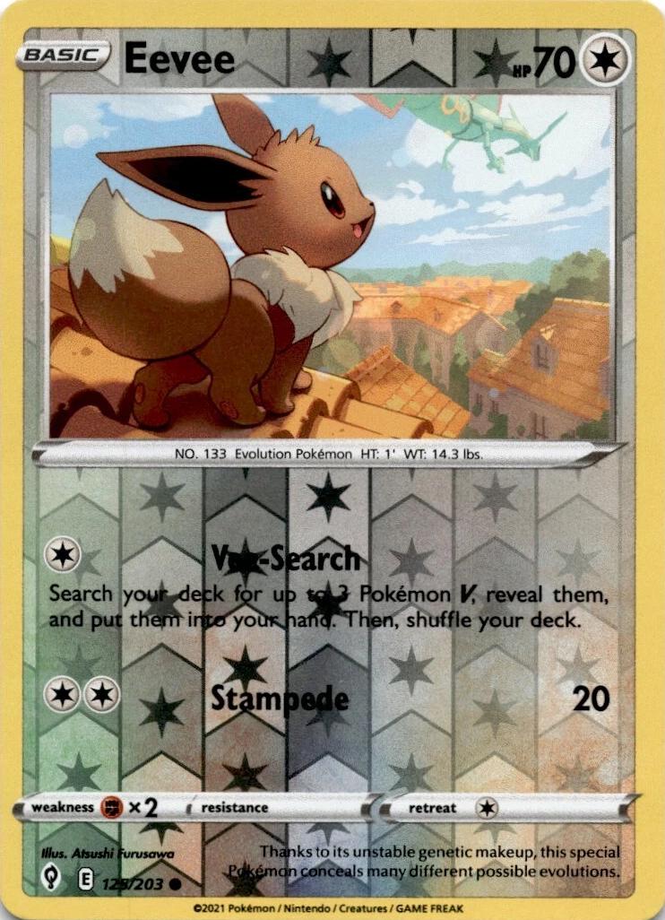 Pokemon Eevee 125/203 SWSH07: Evolving Skies Normal