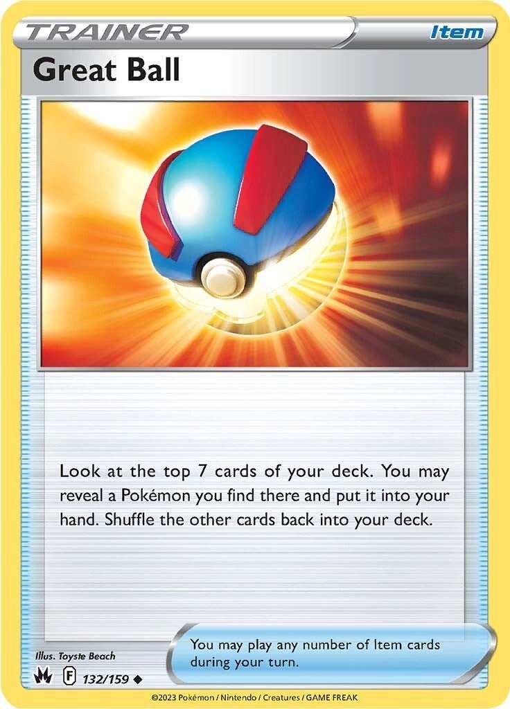Pokemon Great Ball 132/159 SWSH: Crown Zenith Reverse Holo