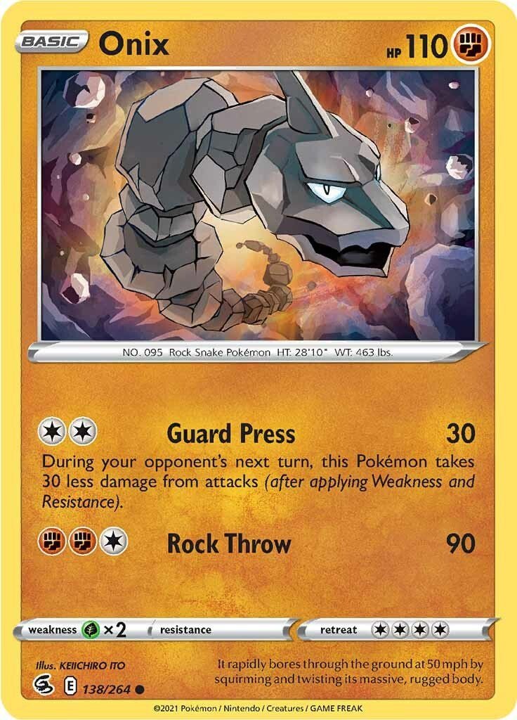 Pokemon Onix 138/264 SWSH08: Fusion Strike Normal