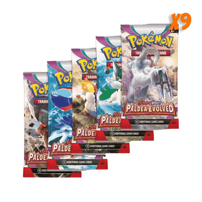 Pokemon Paldea Evolved Booster Pack Bundle (9 Packs) - EternaCards