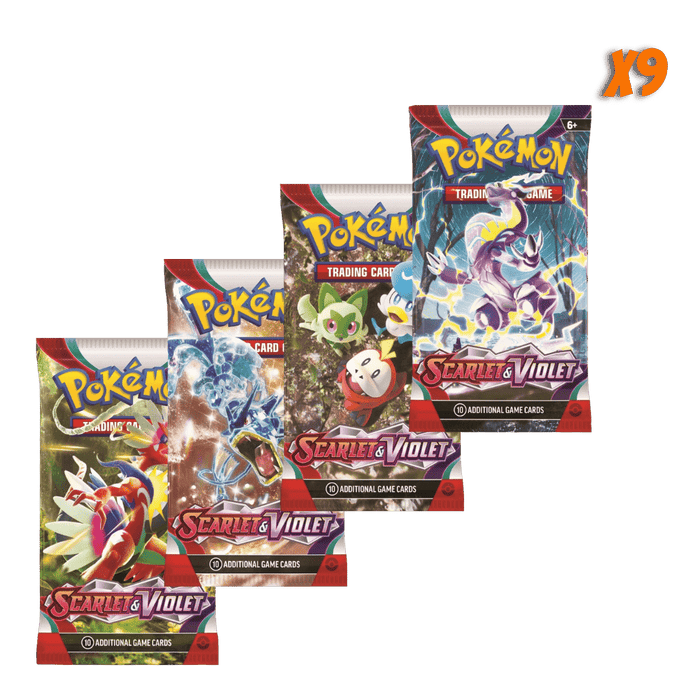 Pokemon Scarlet & Violet Base Set Pack Bundle (9 Packs) - EternaCards