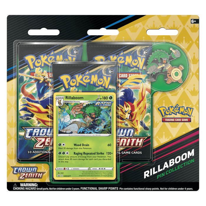 Pokemon TCG: Crown Zenith Pin Collection - Rillaboom - EternaCards