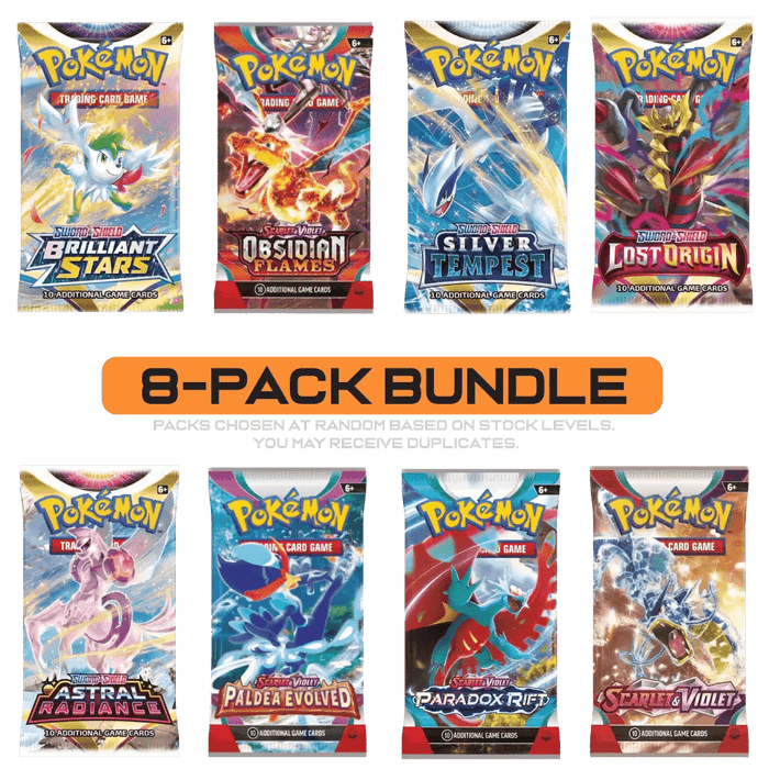 Pokemon Booster Pack Bundle (8 Packs) - Eterna Cards