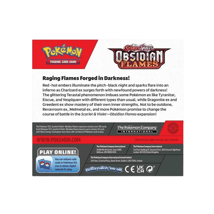 Pokemon TCG: Obsidian Flames - Booster Box (36 Packs) - EternaCards