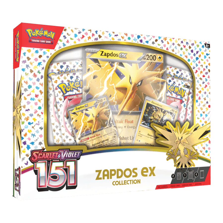 Pokemon TCG - Scarlet & Violet - 151 Zapdos ex Collection Box - EternaCards