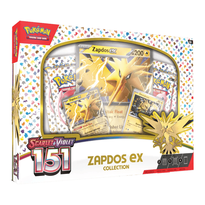 Pokemon TCG - Scarlet & Violet - 151 Zapdos ex Collection Box - EternaCards