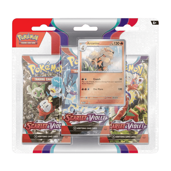 Pokemon TCG: Scarlet & Violet Base Set - 3 - Pack Blister - Arcanine - EternaCards