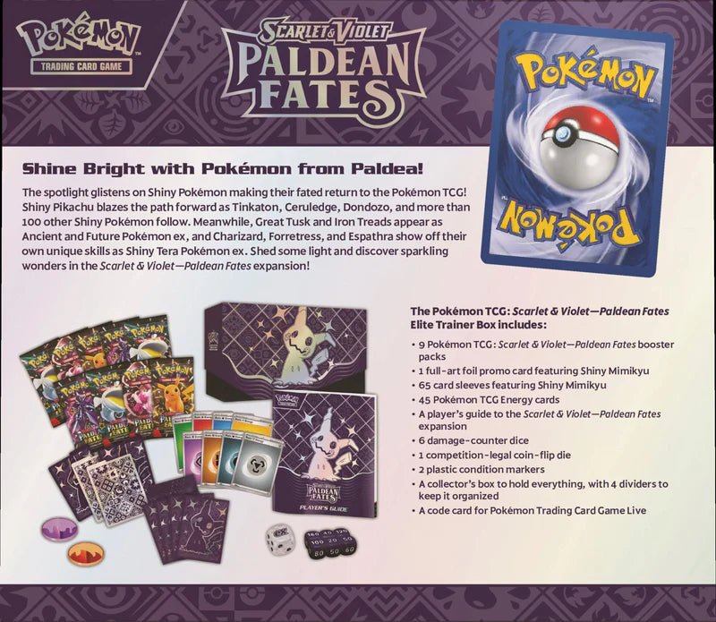 Pokemon TCG - Scarlet & Violet - Paldean Fates - Elite Trainer Box - EternaCards