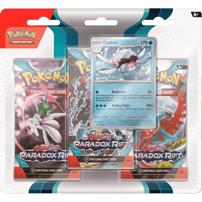Pokemon TCG: Scarlet & Violet - Paradox Rift - 3 - Pack Blister (Cetitan) - EternaCards