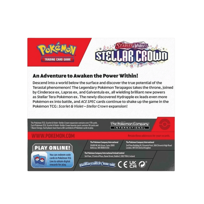 Pokemon TCG - Scarlet & Violet - Stellar Crown - Booster Box (36 Packs) - EternaCards