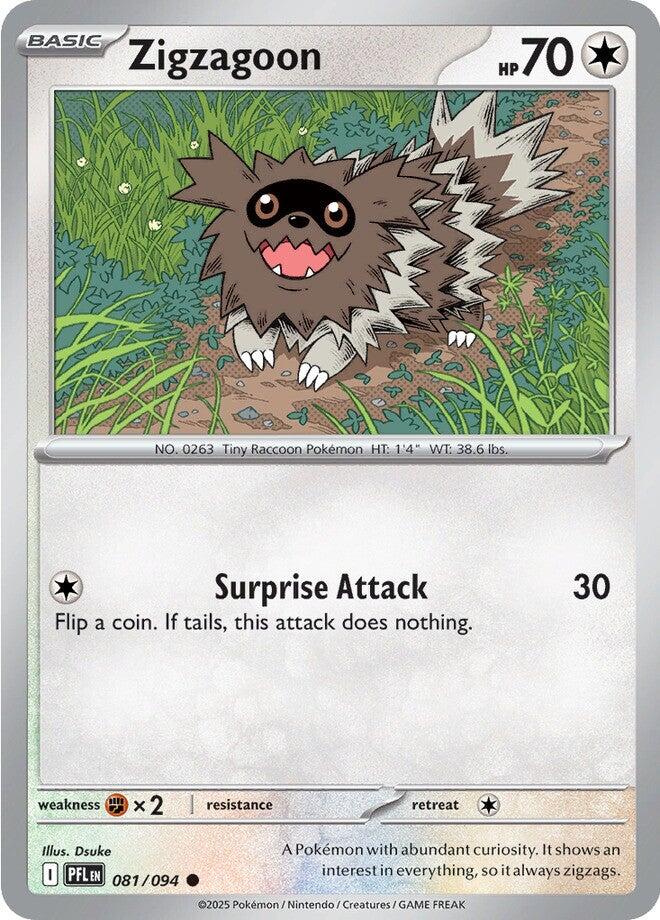 Pokemon Zigzagoon 081/094 ME02: Phantasmal Flames Normal