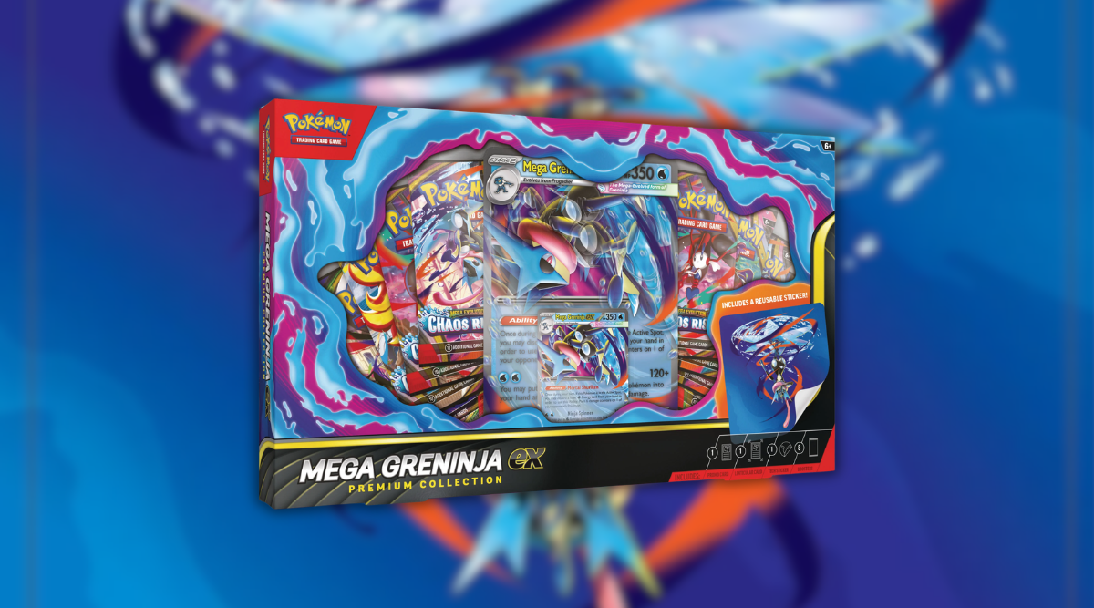 greninja booster box Pokmon Mega ex Premium Collection (Pre-Order) TCG Hub and Hobbies Scarlet and Violet Set Pokmon TCG: Greninja ex