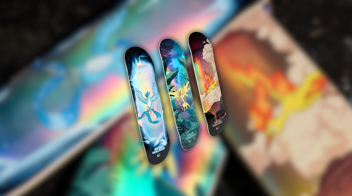 Pokémon Center x Bear Walker Legendary Bird Skateboards Released - EternaCards