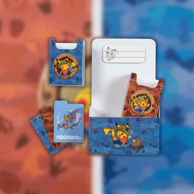 Pokémon Fossil Museum TCG Accessories and Pikachu Card Holder Plush Released at Pokémon Center - EternaCards