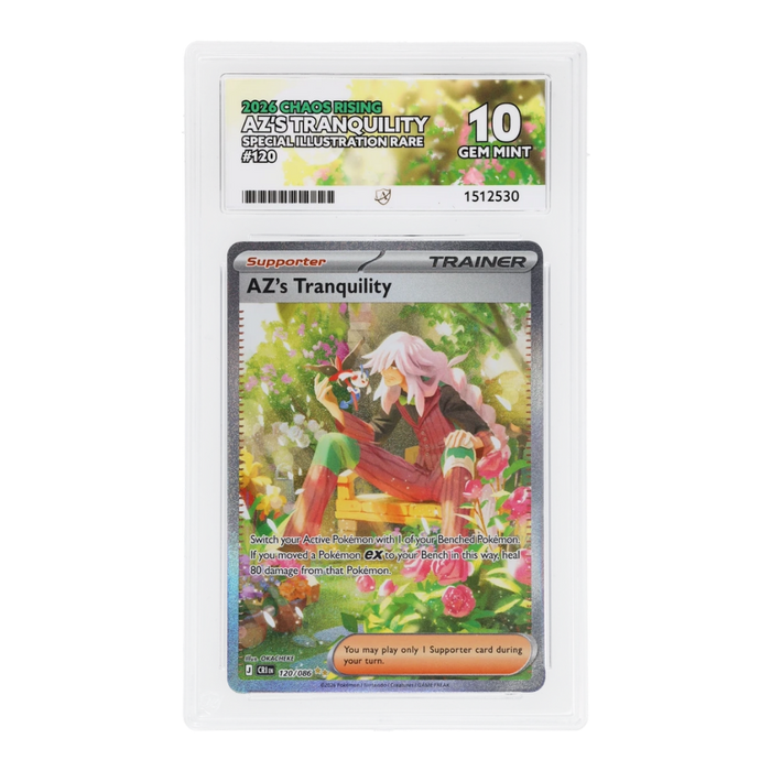 Pokemon AZ's Tranquility 120/086 ACE 10 Gem Mint Chaos Rising SIR