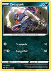 Pokemon Croagunk 123/202 SWSH01: Sword & Shield Base Set Normal