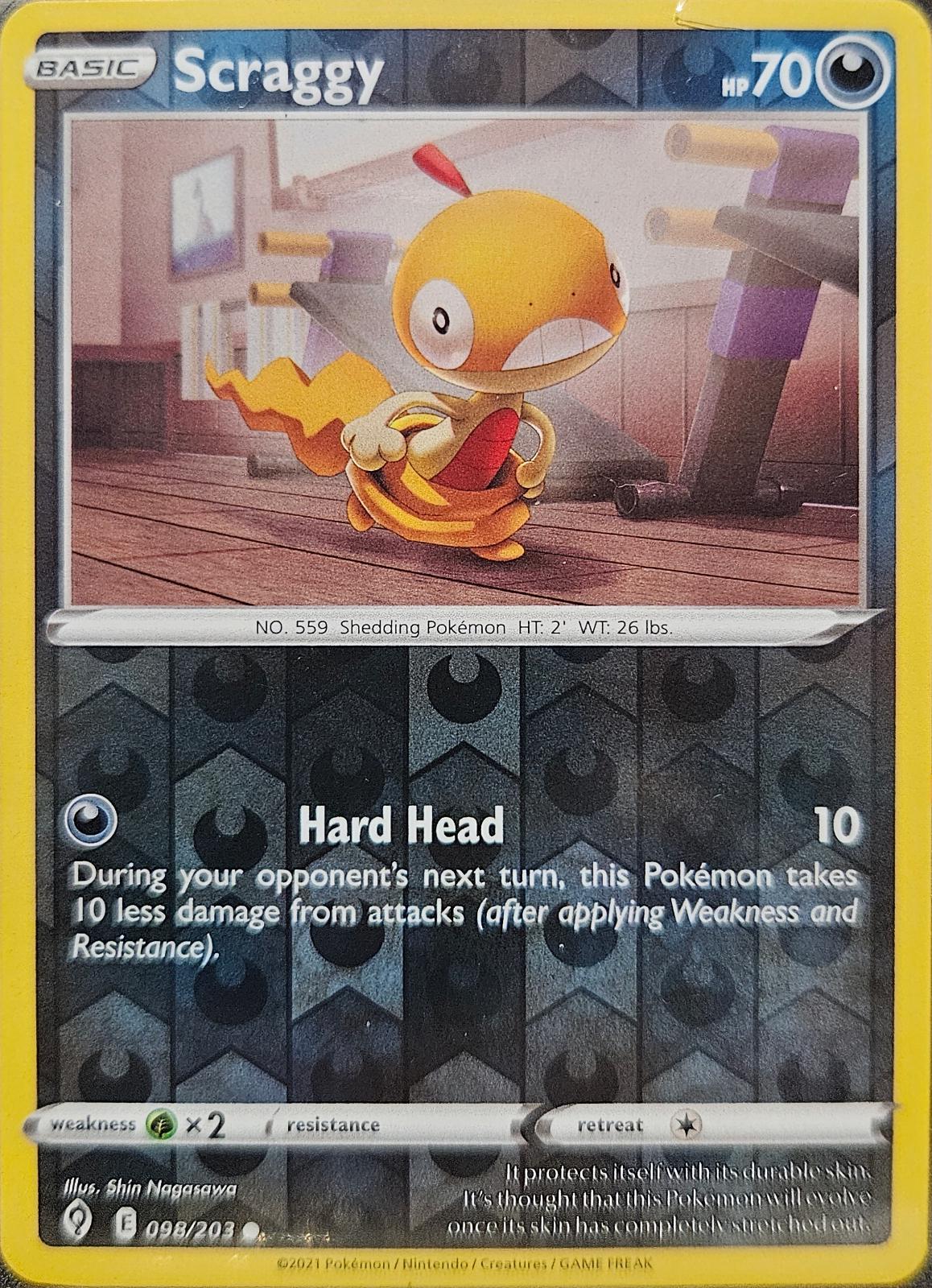 Pokemon Scraggy 098/203 SWSH07: Evolving Skies Normal