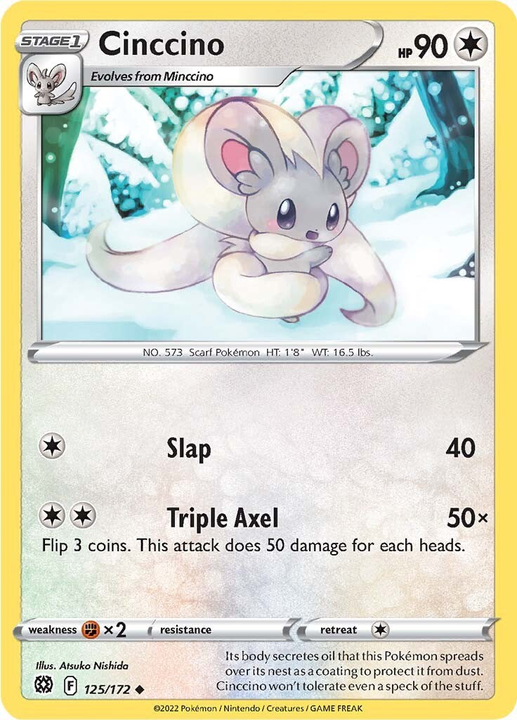 Pokemon Cinccino 125/172 SWSH09: Brilliant Stars Normal