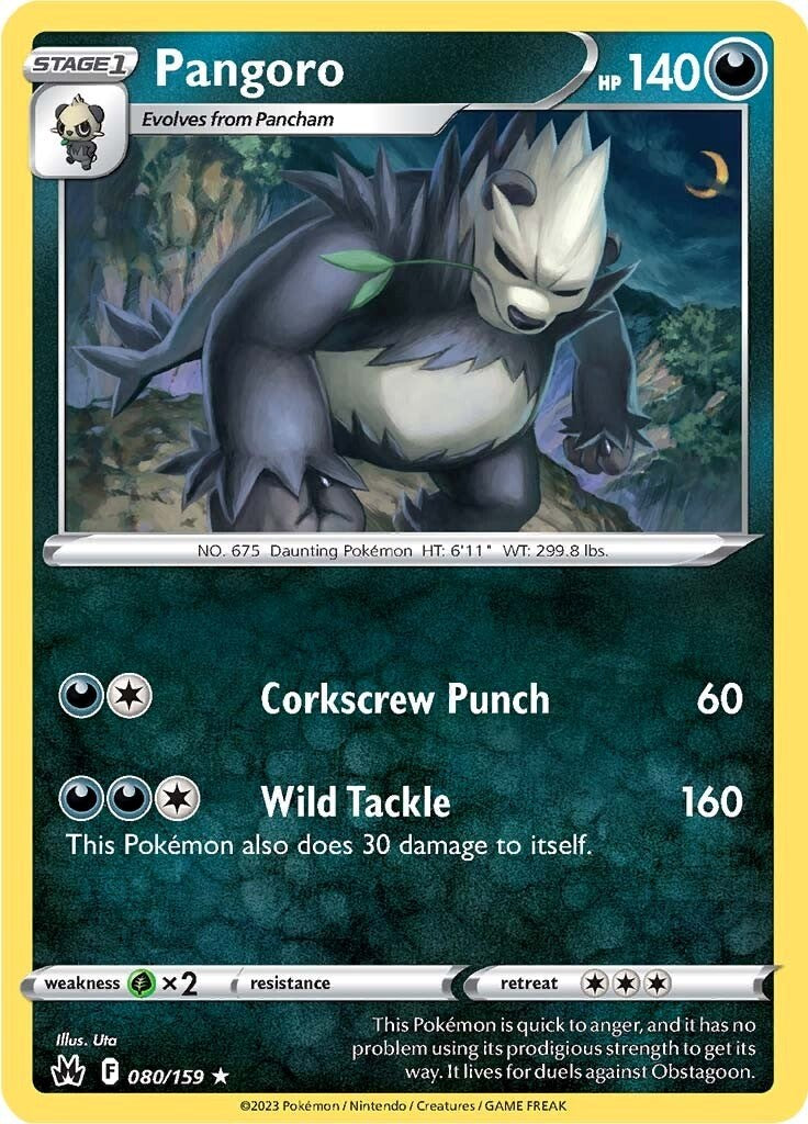 Pokemon Pangoro 080/159 SWSH: Crown Zenith Normal