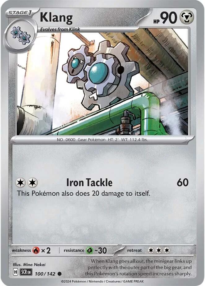 Pokemon Klang 100/142 SV07: Stellar Crown Normal