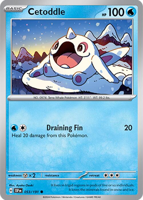 Pokemon Cetoddle 053/191 SV08: Surging Sparks Normal