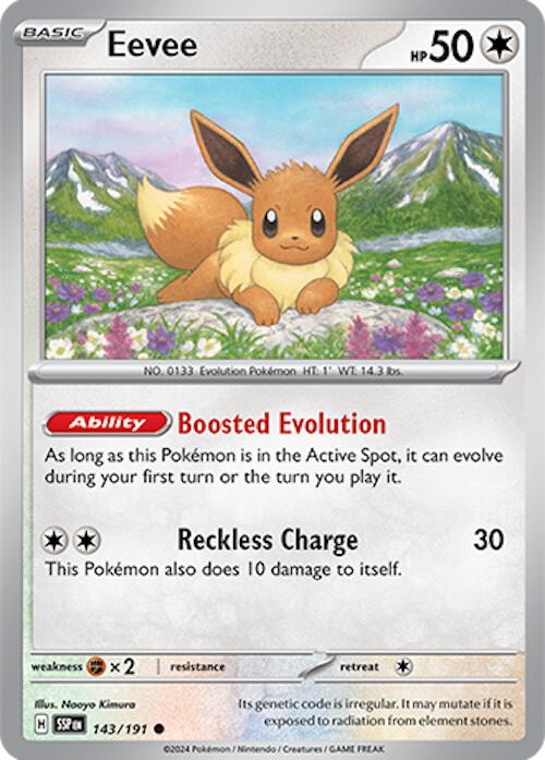 Pokemon Eevee 143/191 SV08: Surging Sparks Normal