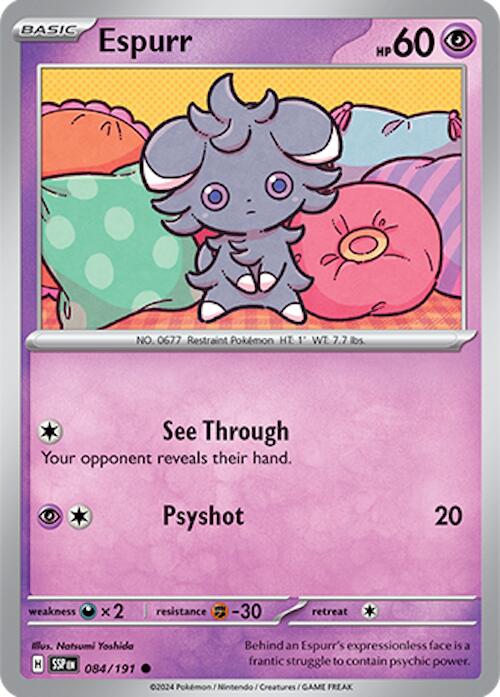 Pokemon Espurr 084/191 SV08: Surging Sparks Common — EternaCards