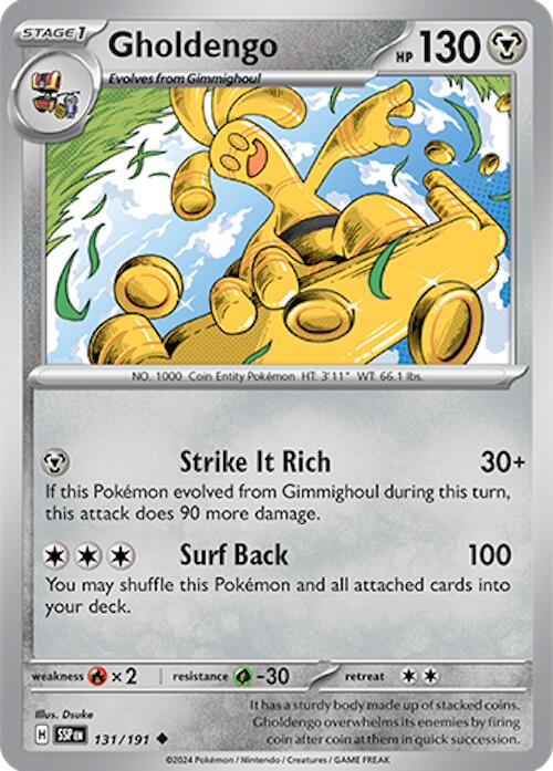 Pokemon Gholdengo 131/191 SV08: Surging Sparks Normal