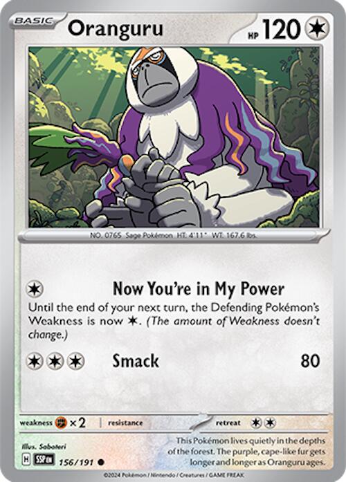 Pokemon Oranguru 156/191 SV08: Surging Sparks Normal