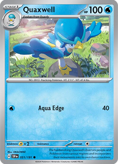 Pokemon Quaxwell 051/191 SV08: Surging Sparks Normal