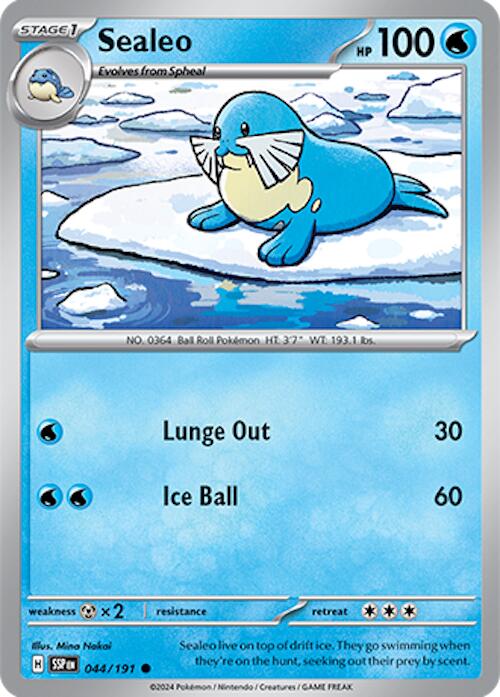 Pokemon Sealeo 044/191 SV08: Surging Sparks Normal