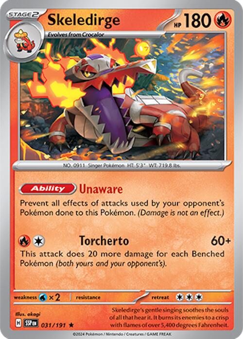 Pokemon Skeledirge 031/191 SV08: Surging Sparks Holo