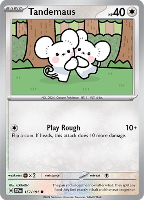 Pokemon Tandemaus 157/191 SV08: Surging Sparks Normal
