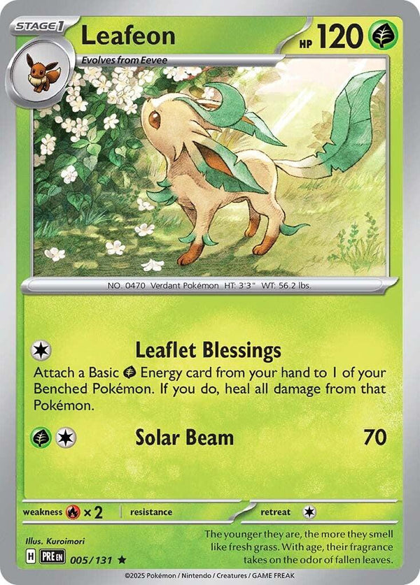 Pokemon Leafeon 005/131 SV: Prismatic Evolutions Holo