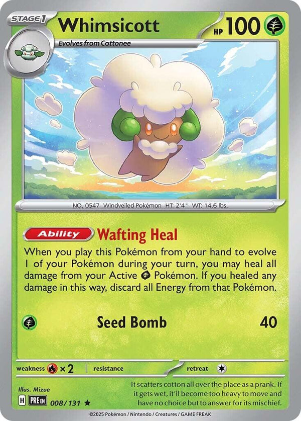 Pokemon Whimsicott 008/131 SV: Prismatic Evolutions Holo