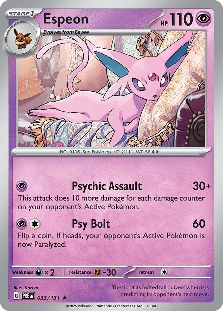 Pokemon Espeon 033/131 SV: Prismatic Evolutions Holo