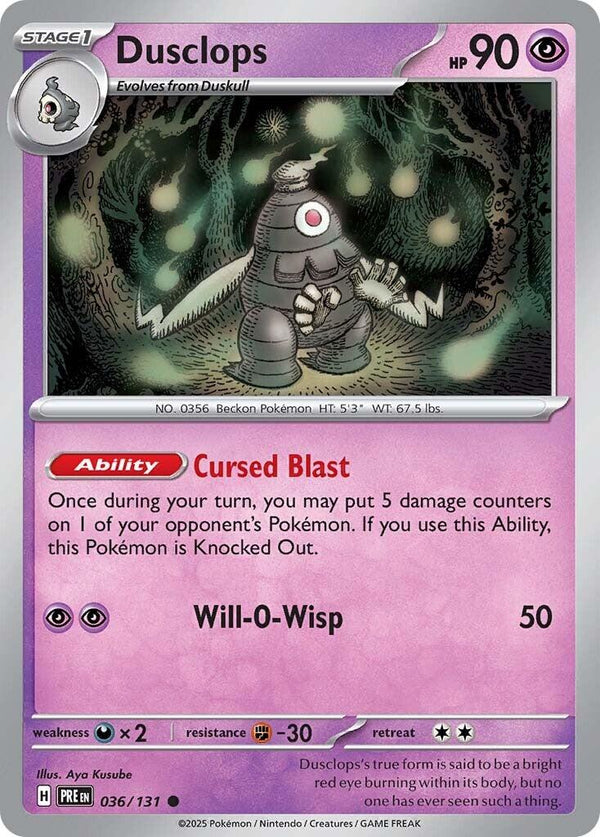 Pokemon Dusclops 036/131 SV: Prismatic Evolutions Normal