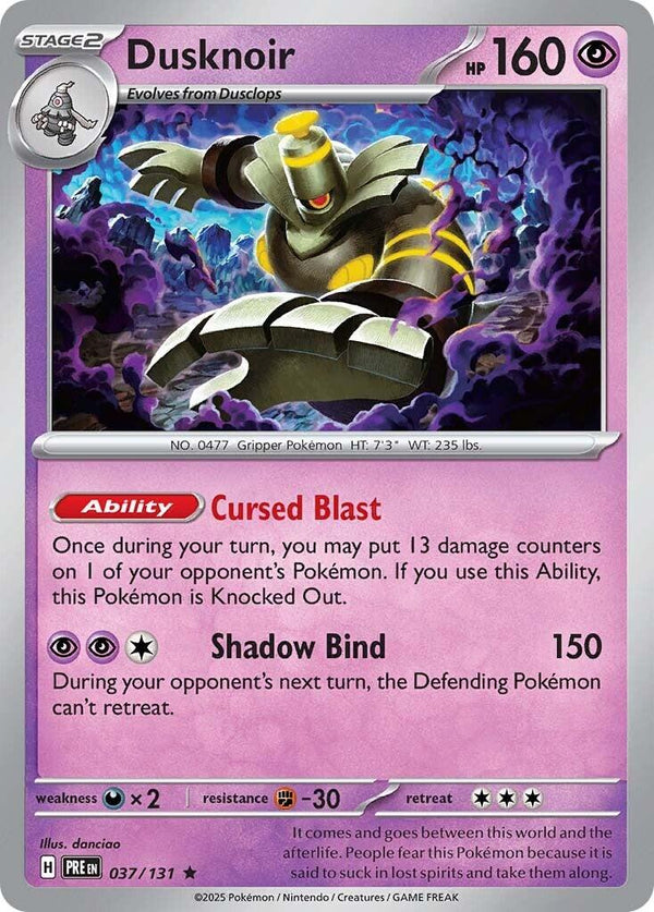 Pokemon Dusknoir 037/131 SV: Prismatic Evolutions Holo