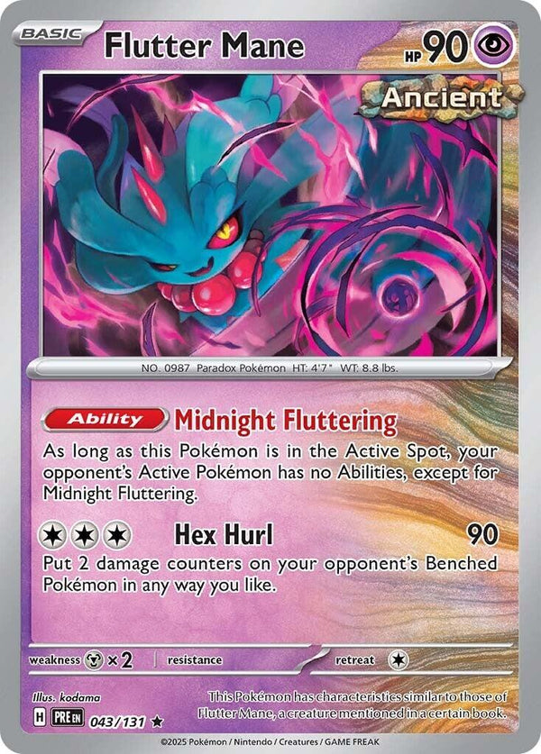 Pokemon Flutter Mane 043/131 SV: Prismatic Evolutions Holo