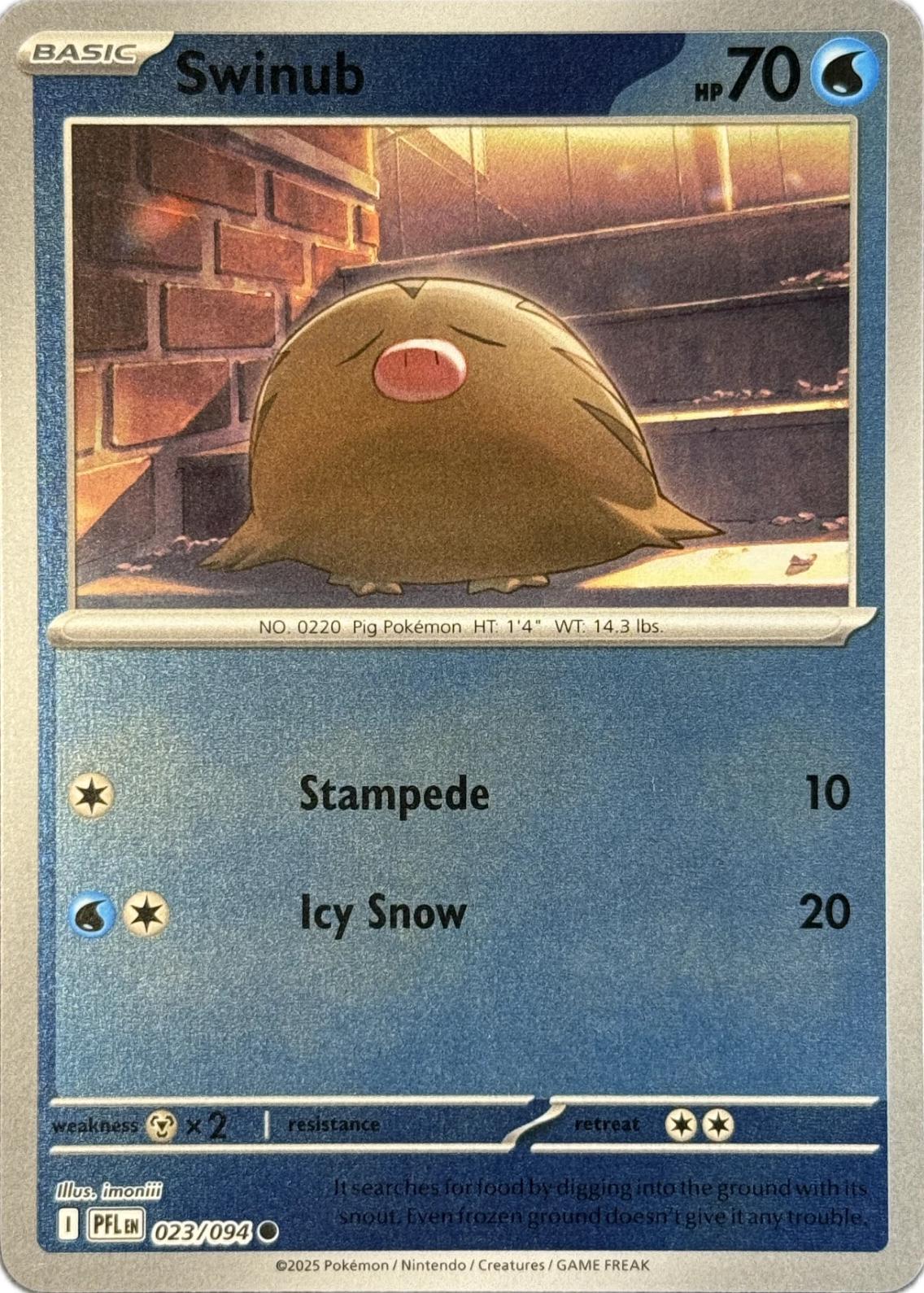 Pokemon Swinub 023/094 ME02: Phantasmal Flames Normal