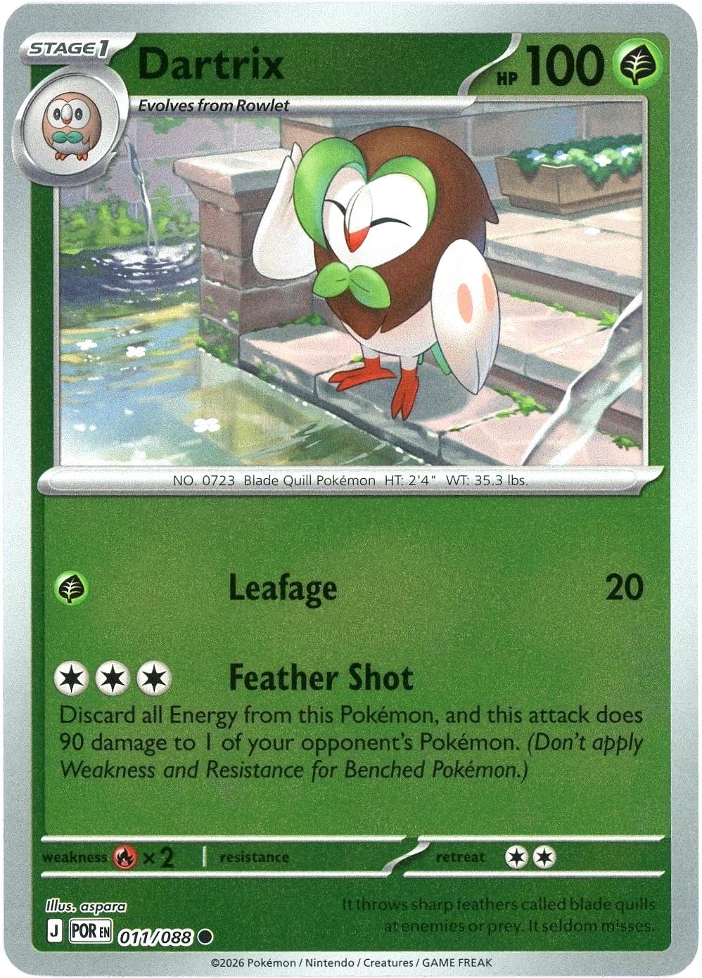 Pokemon Dartrix 011/088 ME03: Perfect Order Normal