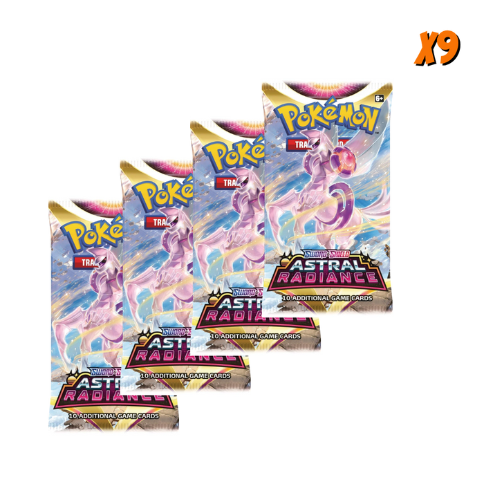 Pokemon Astral Radiance Booster Pack Bundle (9 Packs) .